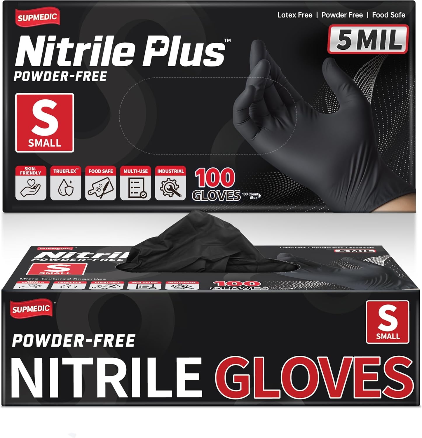 Exam Glove Nitrile - Nitrile+ Disposable Gloves, 5Mil Chemical Resistant