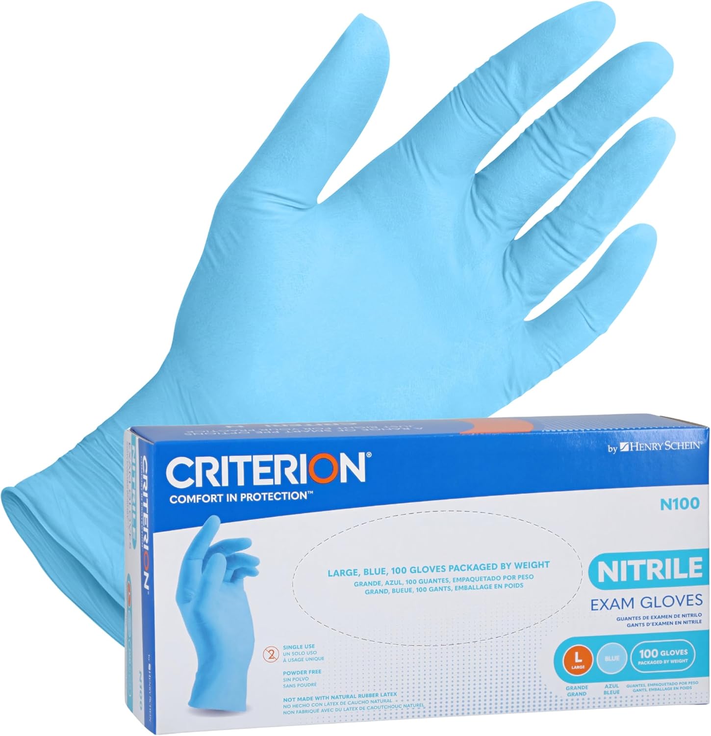 Exam Glove Nitrile - Powder-Free Nitrile Exam Gloves Blue 3.54