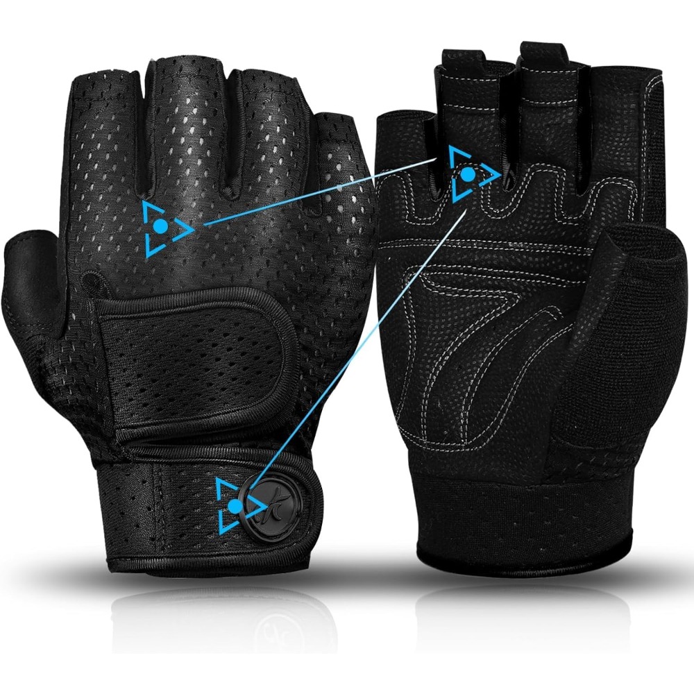 Workout Glove Gym - Fingerless Workout Gloves with 3MM Gel