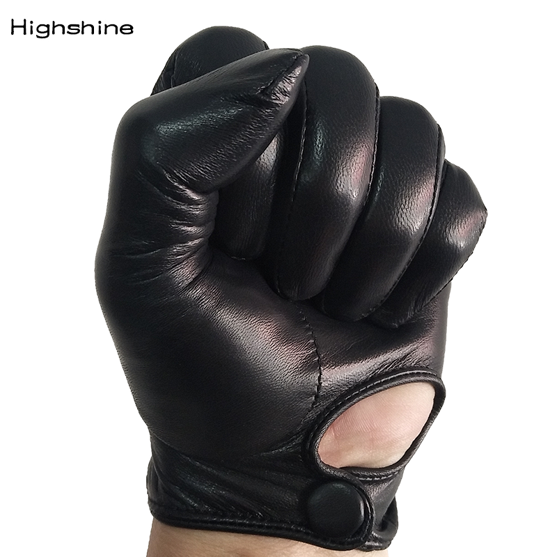 Leather Driving Glove - Unlined Luxury Mens Genuine Leather Gloves
