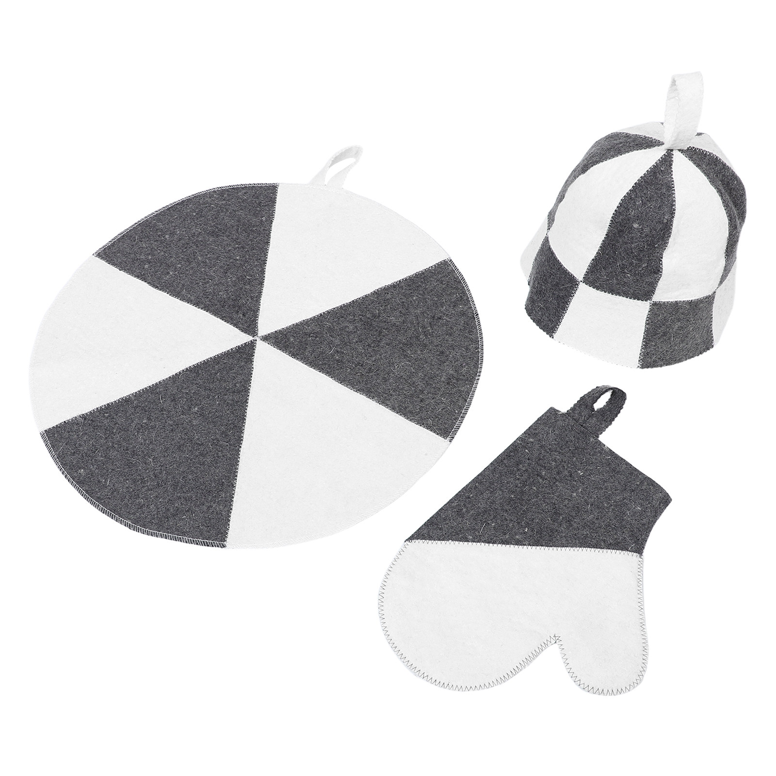 1Set Sauna Kit Felt Hat with M - Heat Resistant Glove ulasan dan harga