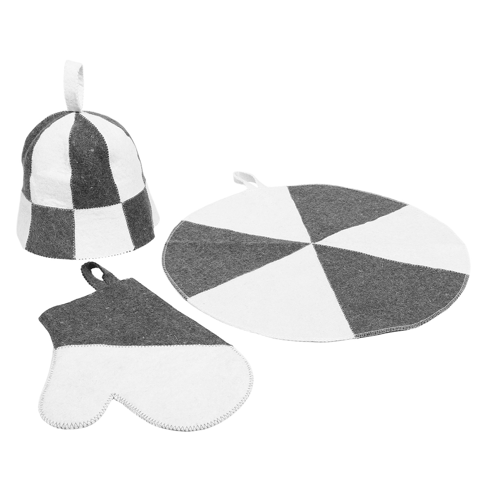 1Set Sauna Kit Felt Hat with M - Heat Resistant Glove ulasan dan harga