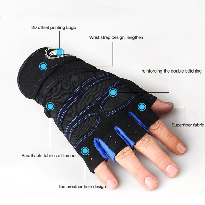 Gym Gloves for Men Women Fitne - Cycling Glove Padded ulasan dan harga