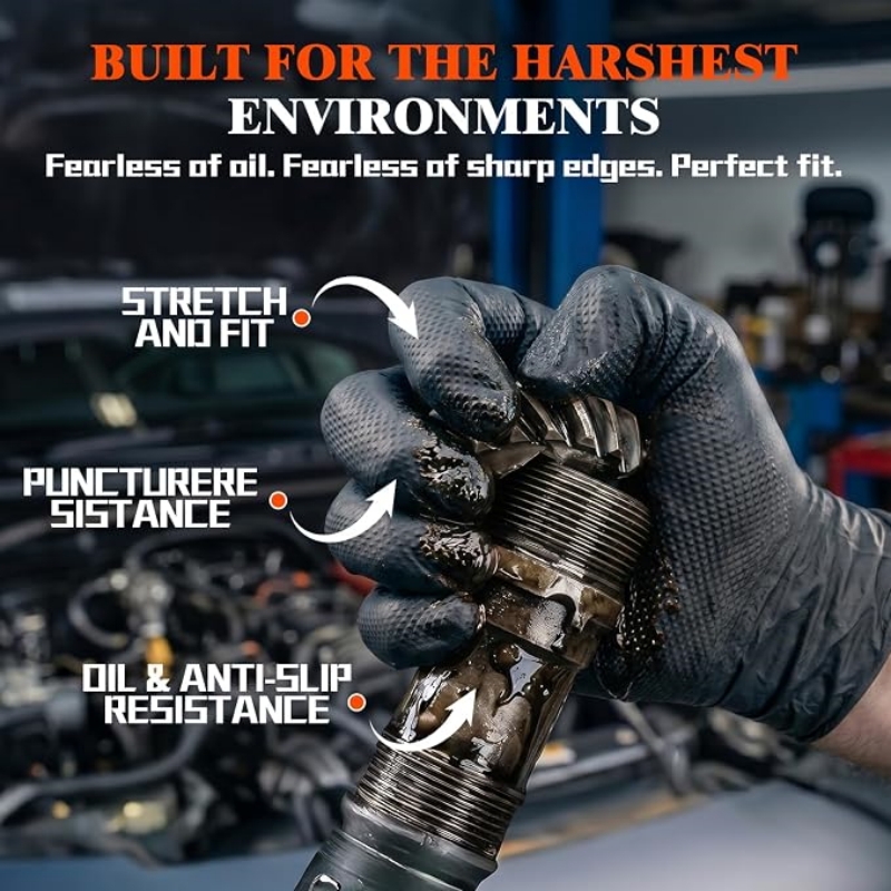 8 Mil Heavy Duty Industrial Or - Nitrile Mechanic Glove ulasan dan harga