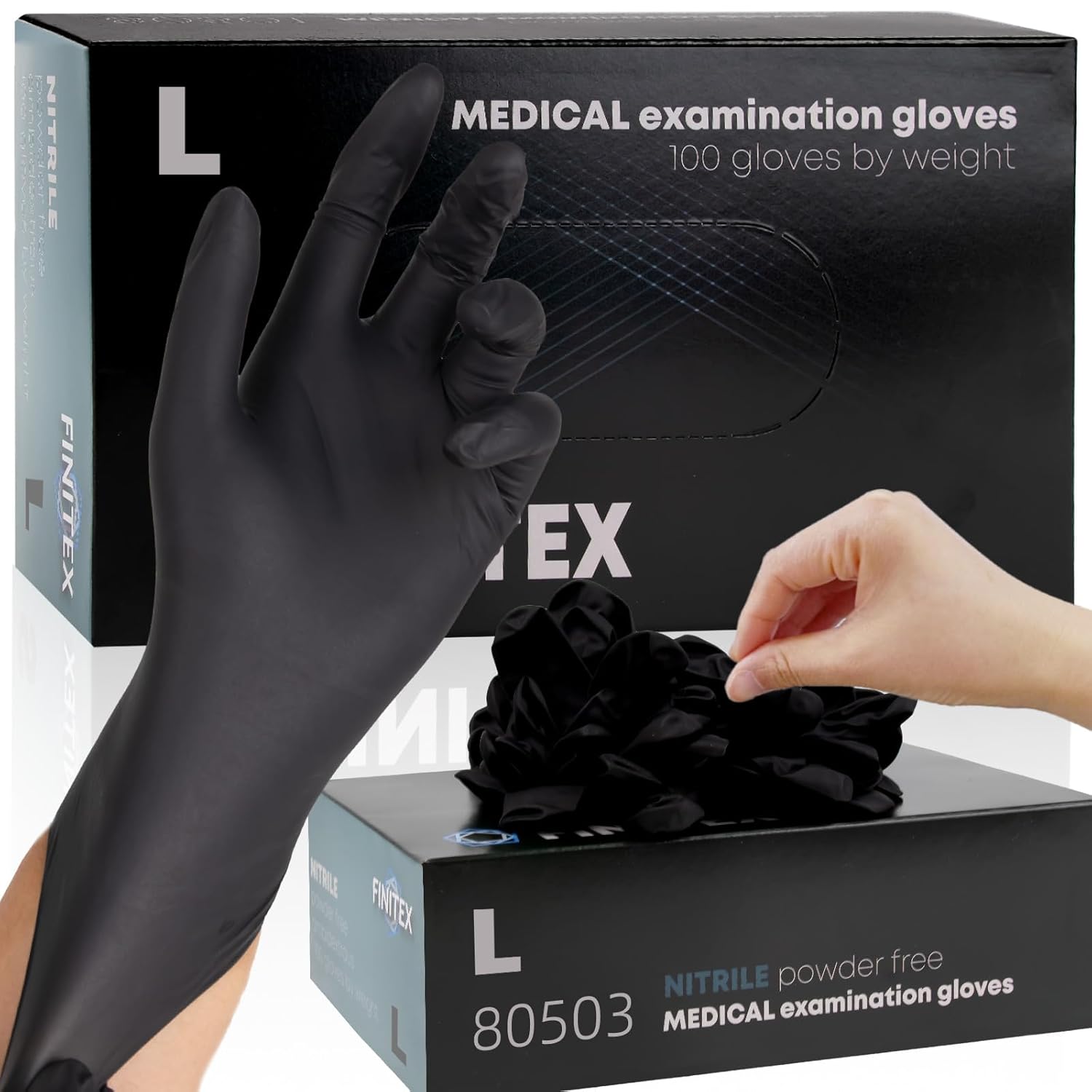 - Black Nitrile Disposable Glo - Exam Glove Nitrile ulasan dan harga
