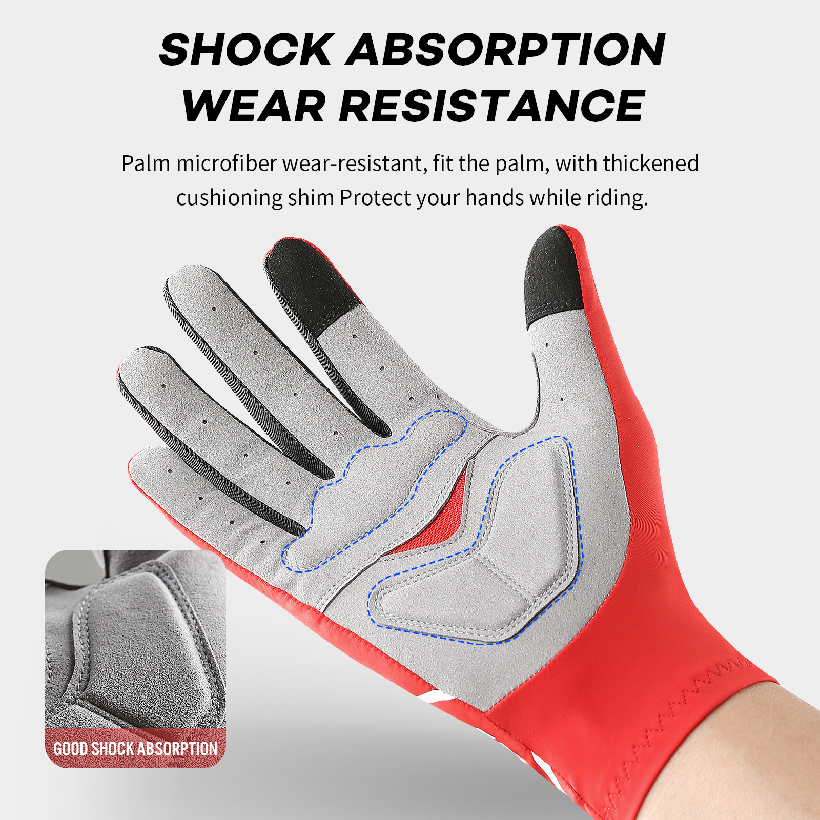 Touch Screen Long Full Fingers - Cycling Glove Padded ulasan dan harga