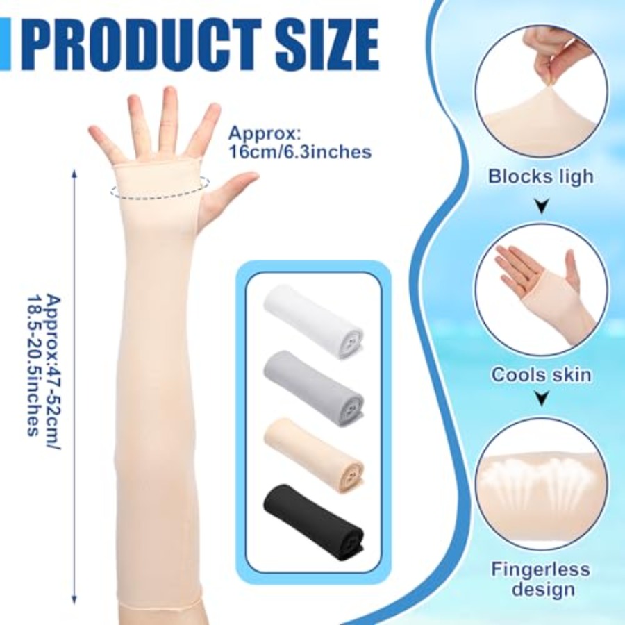 Bememo 4 Pack Sun Protection U - Fingerless Glove Knit ulasan dan harga