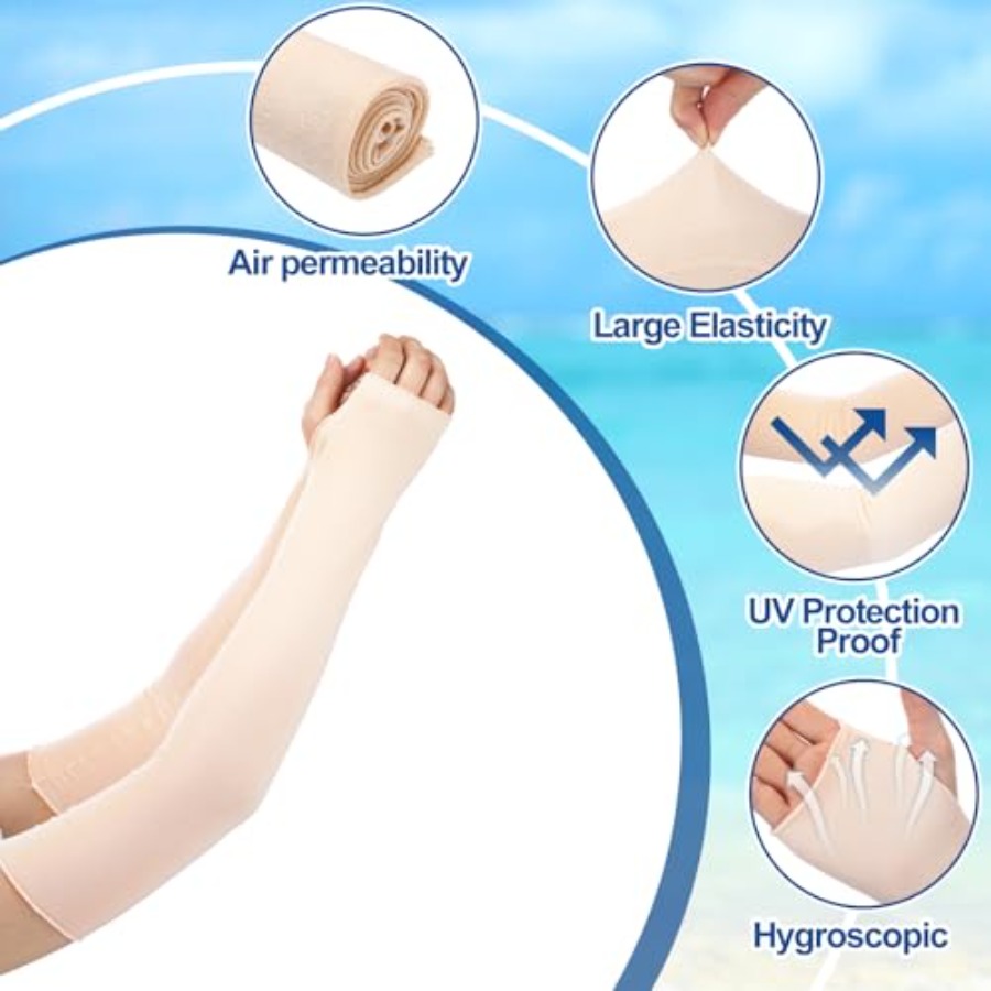 Bememo 4 Pack Sun Protection U - Fingerless Glove Knit ulasan dan harga