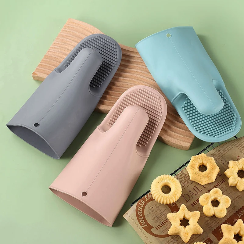 1/2Pcs Long Thickened Oven Glo - Oven Mitt Silicone ulasan dan harga