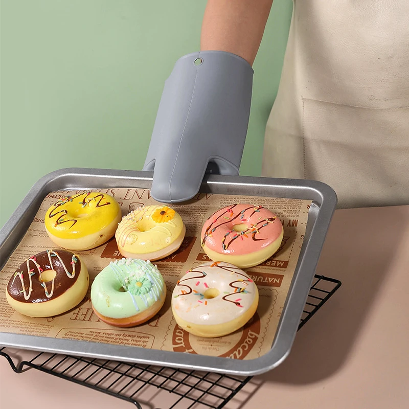 1/2Pcs Long Thickened Oven Glo - Oven Mitt Silicone ulasan dan harga
