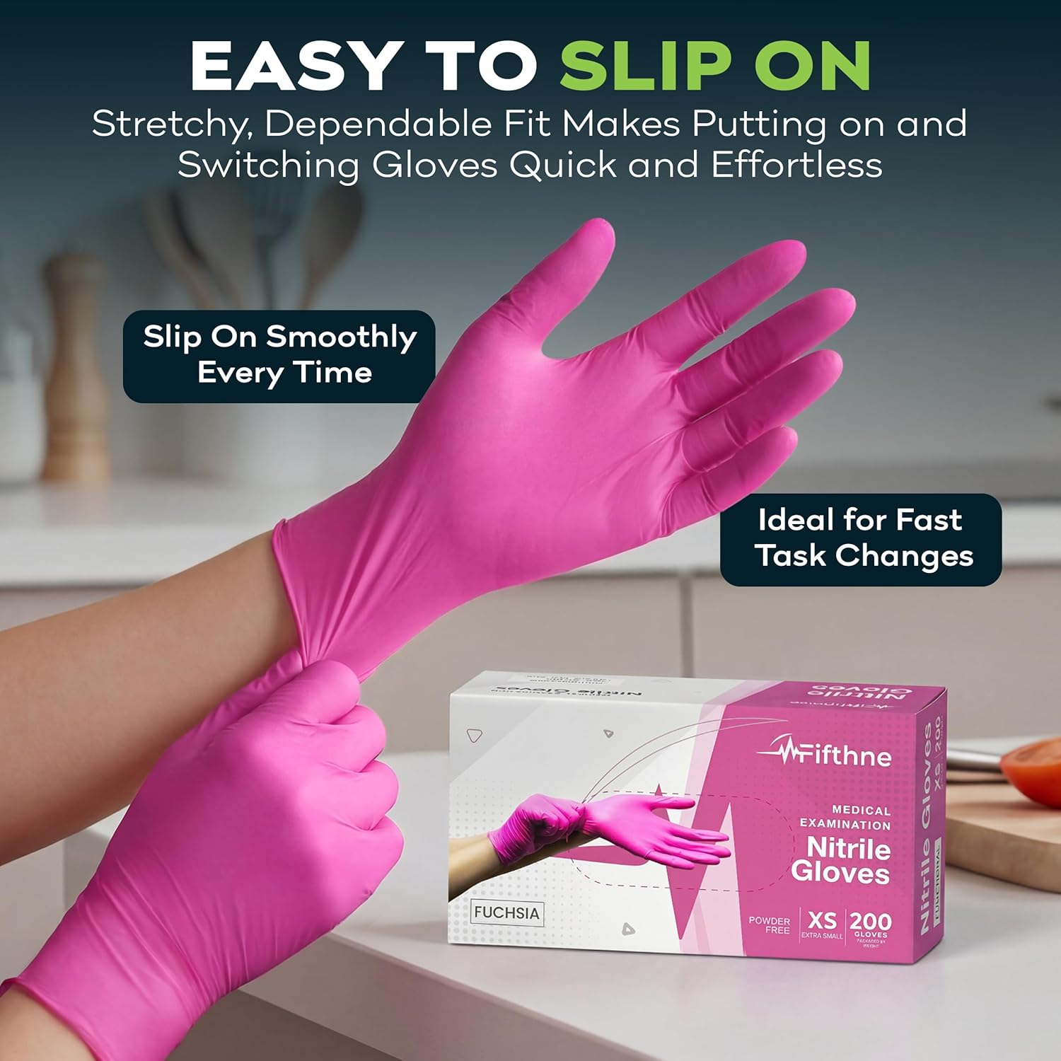 Fuchsia Hot Pink Nitrile Dispo - Exam Glove Nitrile ulasan dan harga