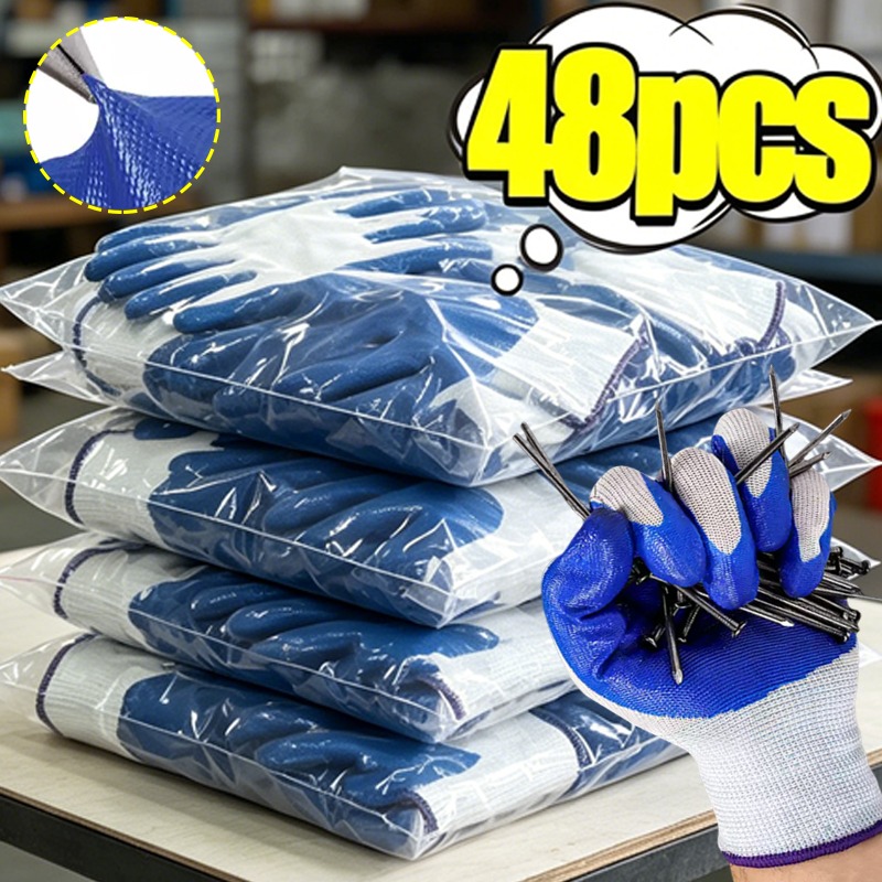 Blue Latex Rubber Nitrile Work - Nitrile Mechanic Glove ulasan dan harga