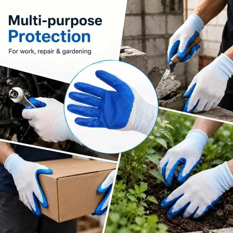 Blue Latex Rubber Nitrile Work - Nitrile Mechanic Glove ulasan dan harga