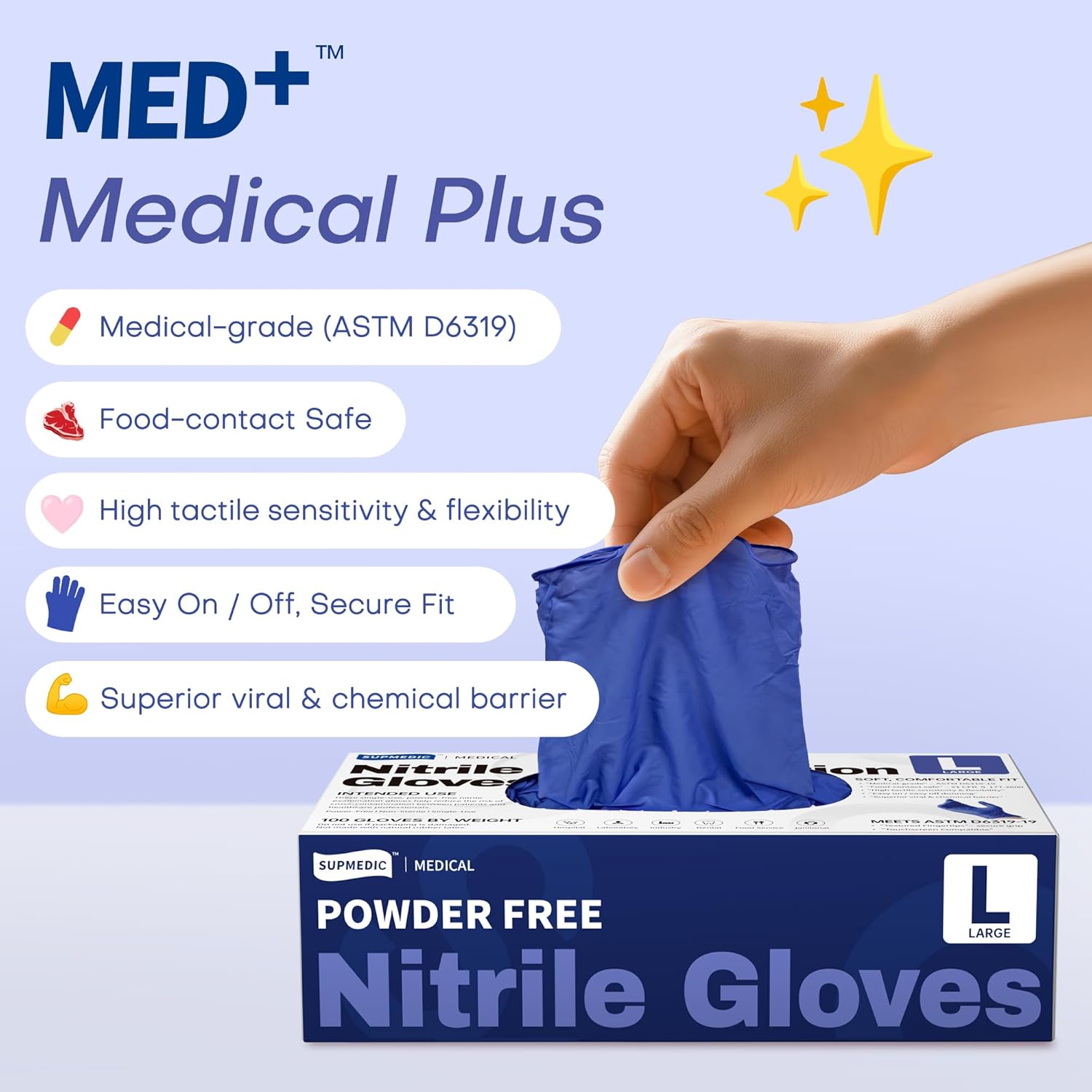 Nitrile Exam Gloves, 4 Mil MED - Exam Glove Nitrile ulasan dan harga