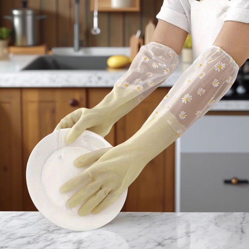 Dishwashing Gloves Housework C - Rubber Glove Cleaning ulasan dan harga
