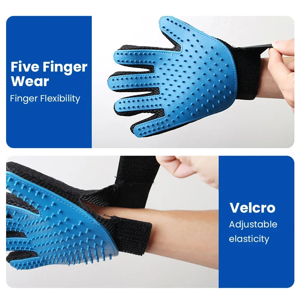 Cat Grooming Glove Pet Cat Com - Rubber Glove Cleaning ulasan dan harga