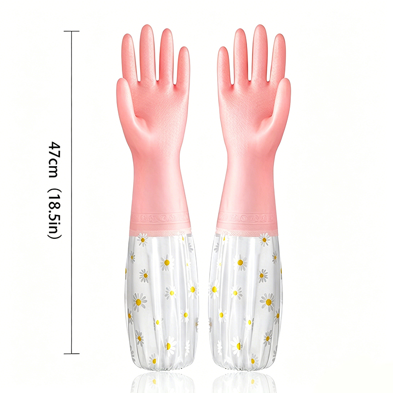 A Pair of New Long-Sleeved Rub - Dish Glove Rubber ulasan dan harga