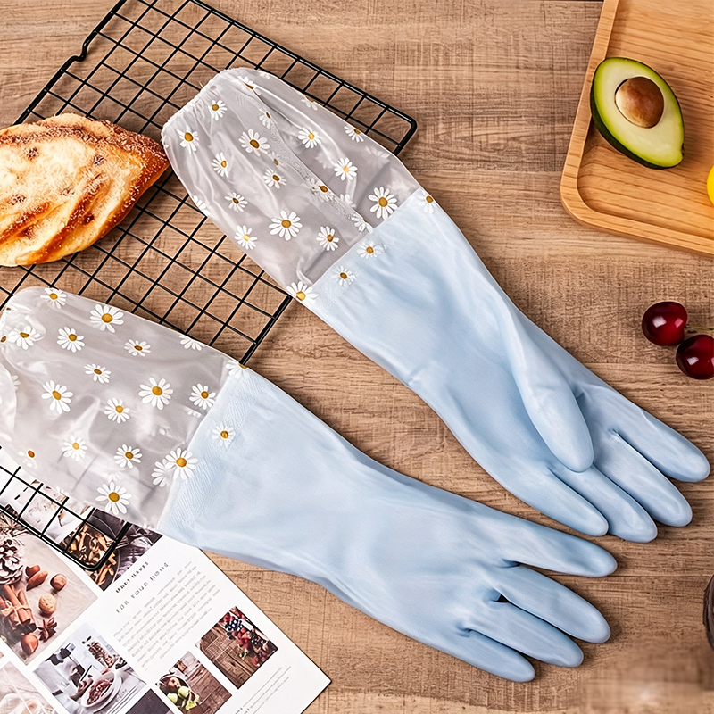 A Pair of New Long-Sleeved Rub - Dish Glove Rubber ulasan dan harga
