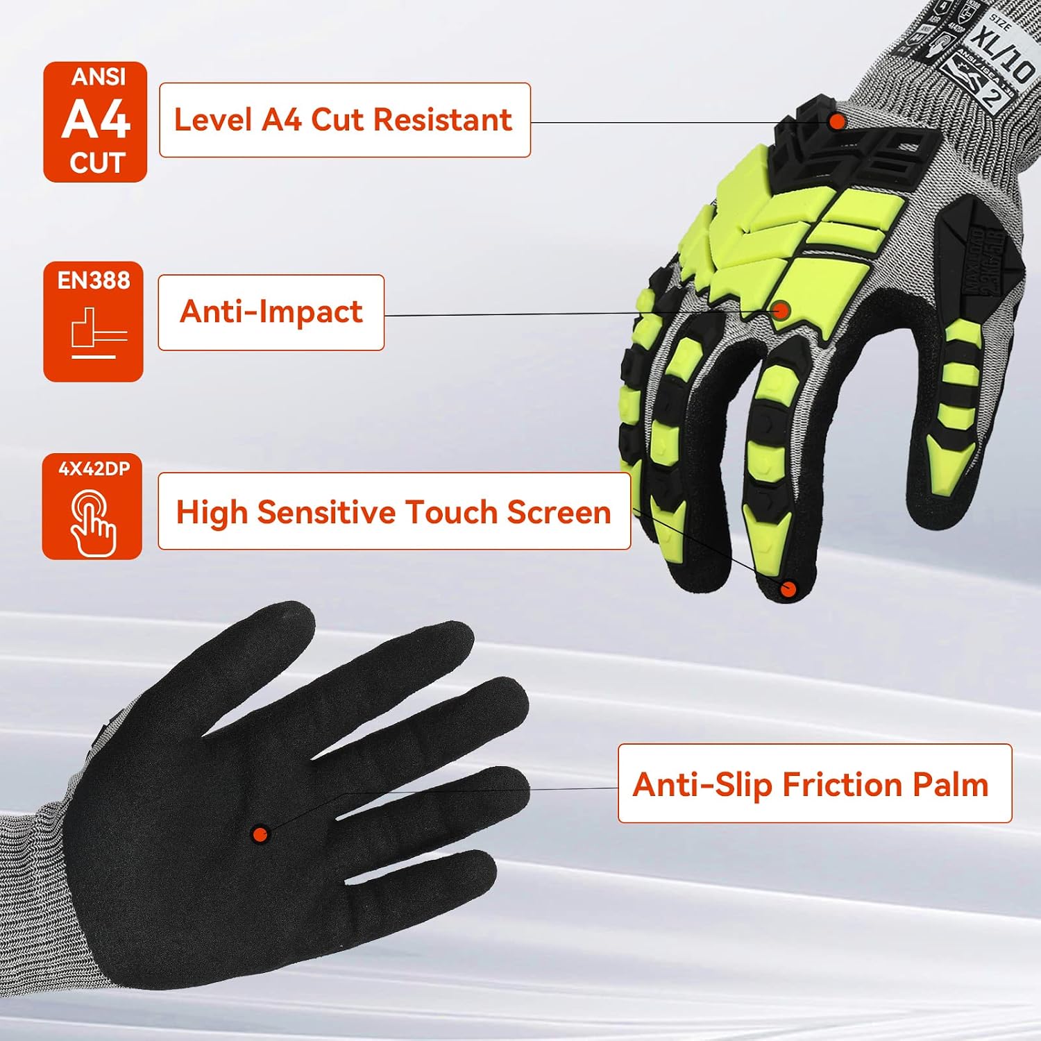 Cut Resistant Impact Gloves, A - Work Glove Impact ulasan dan harga