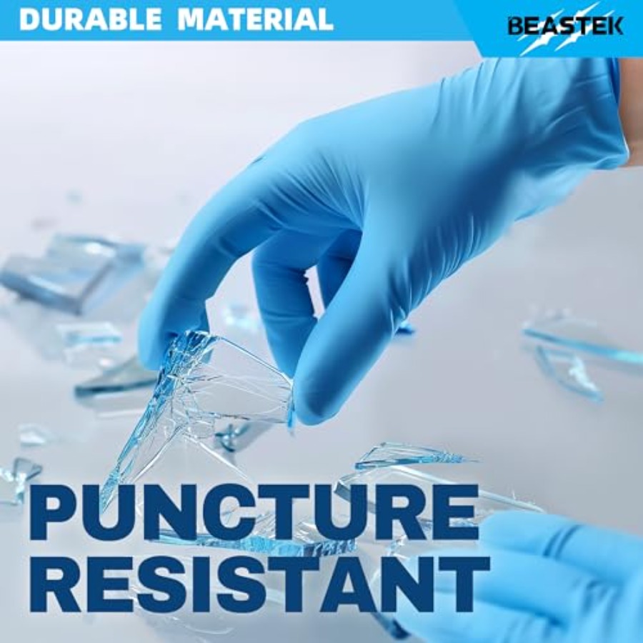 Beastek Blue Nitrile Exam Glov - Exam Glove Nitrile ulasan dan harga
