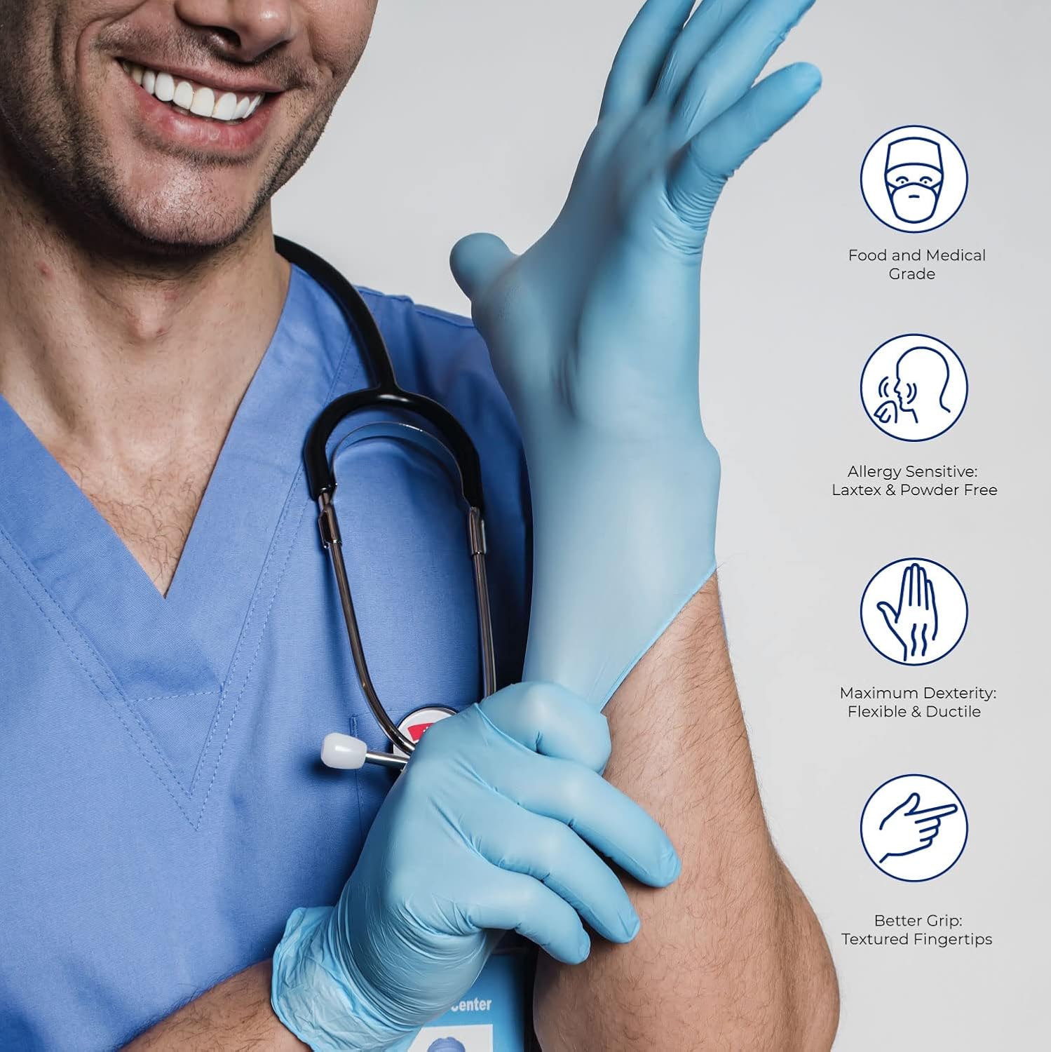 NITRILECARE Blue Nitrile Exam  - Exam Glove Nitrile ulasan dan harga