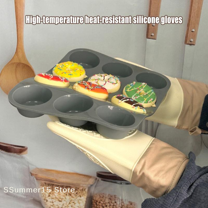 【R】Silicone Heat-insulating Gl - Oven Mitt Silicone ulasan dan harga